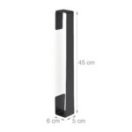Suport prosoape metalic, pentru baie/bucatarie, 5 x 45 x 6 cm, negru - imagine 4