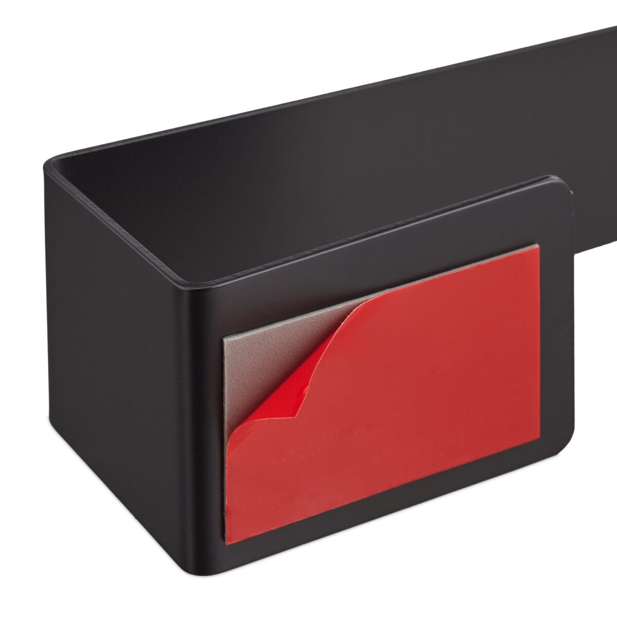 Suport prosoape metalic, pentru baie/bucatarie, 5 x 45 x 6 cm, negru - imagine 2