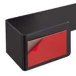 Suport prosoape metalic, pentru baie/bucatarie, 5 x 45 x 6 cm, negru - imagine 2