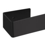 Suport prosoape metalic, pentru baie/bucatarie, 5 x 45 x 6 cm, negru - imagine 5