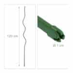 Set 20 de tarusi pentru plante, Relaxdays, verde, din otel, 120 cm - imagine 4