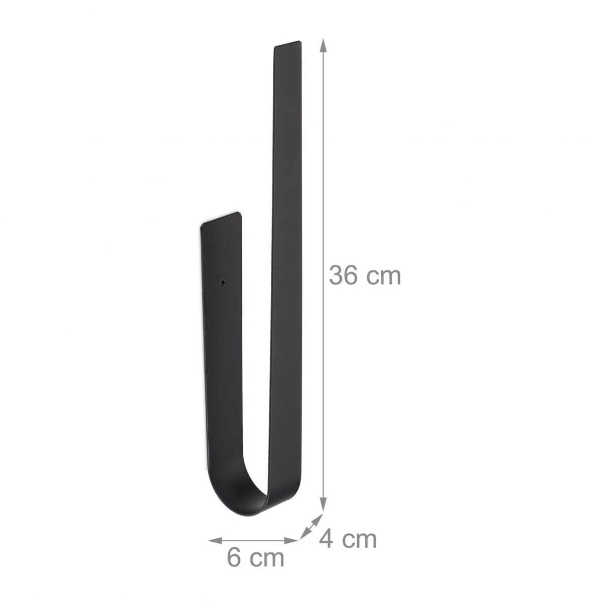 Suport prosoape metalic, pentru baie/bucatarie, 4 x 36 x 6 cm, negru - imagine 5