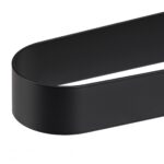 Suport prosoape metalic, pentru baie/bucatarie, 4 x 36 x 6 cm, negru - imagine 7