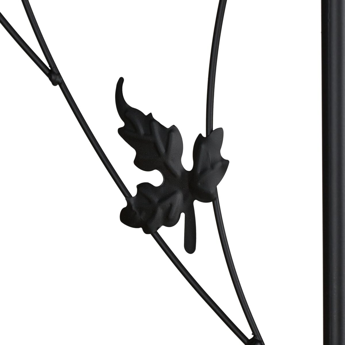 Arcada metalica pentru flori cataratoare, Relaxdays, negru, 227 x 135 x 37 cm - imagine 3