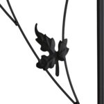 Arcada metalica pentru flori cataratoare, Relaxdays, negru, 227 x 135 x 37 cm - imagine 3