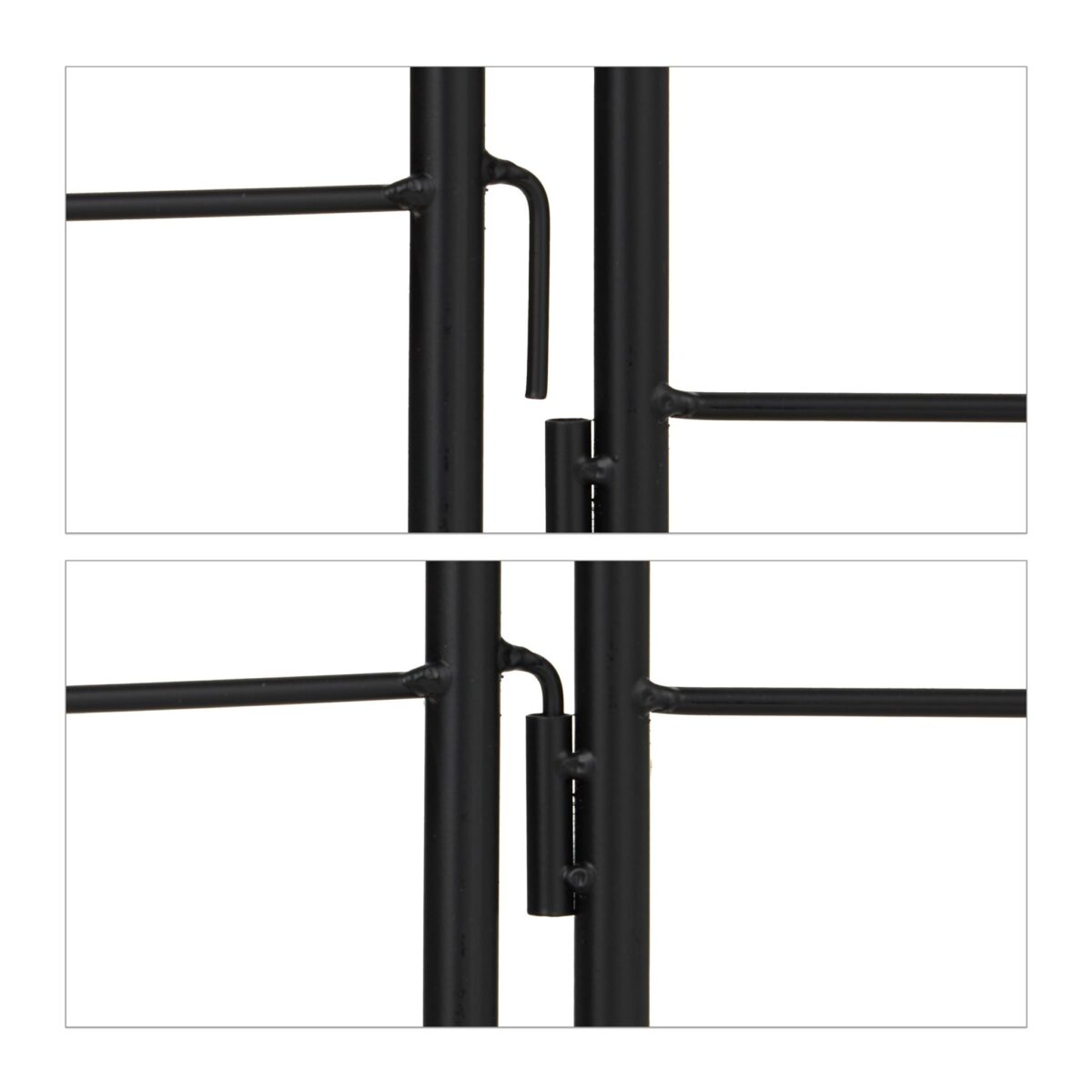 Set 2 arcade metalice de gradina, Relaxdays, negru, 183 cm - imagine 4