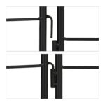 Set 2 arcade metalice de gradina, Relaxdays, negru, 183 cm - imagine 4