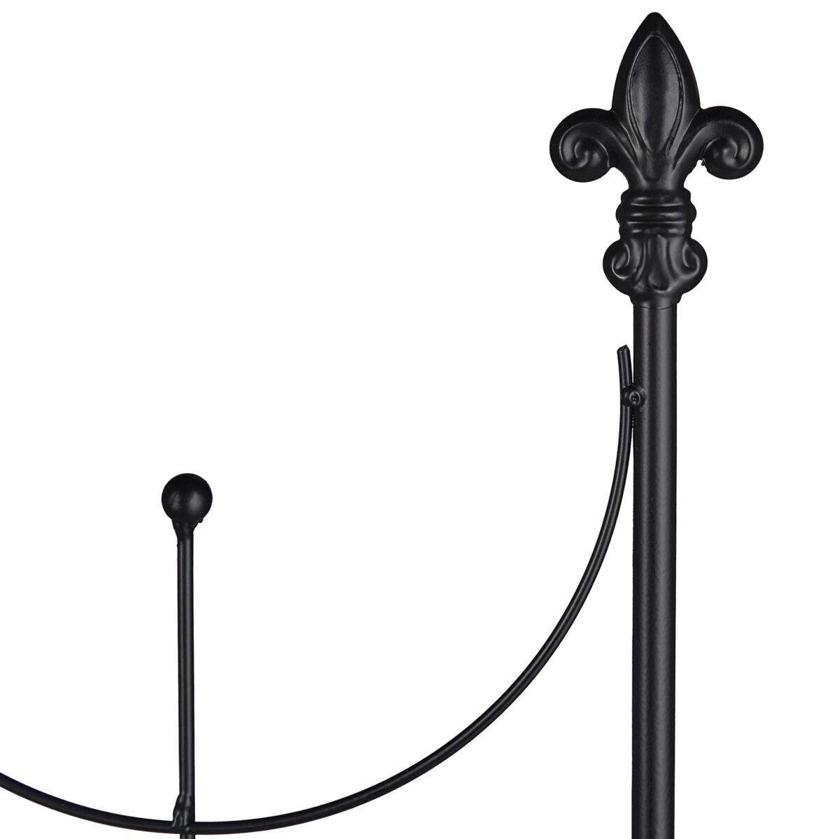 Set 2 arcade metalice de gradina, Relaxdays, negru, 183 cm - imagine 2