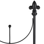 Set 2 arcade metalice de gradina, Relaxdays, negru, 183 cm - imagine 2