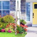 Arcada metalica pentru flori, Relaxdays, tip piramida, negru, 190 cm - imagine 3