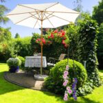 Arcada metalica pentru flori, Relaxdays, tip piramida, negru, 190 cm - imagine 8