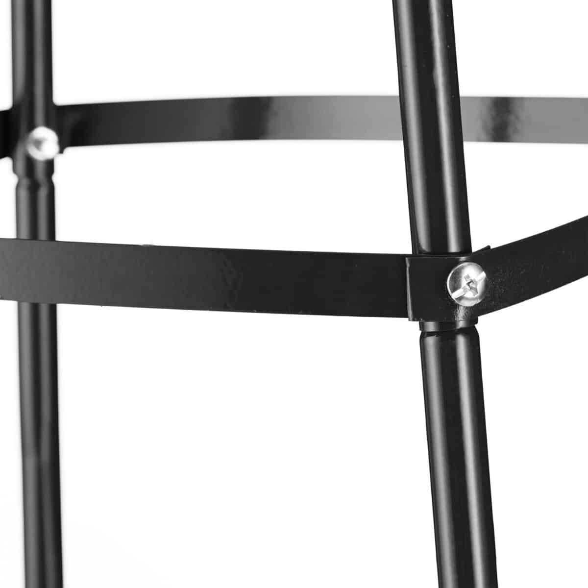 Arcada metalica pentru flori, Relaxdays, tip piramida, negru, 190 cm - imagine 6