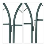 Set 2 arcade metalice de gradina, Relaxdays, negru, 220 cm - imagine 8