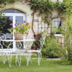 Set 2 arcade metalice de gradina, Relaxdays, bronz, 179 cm - imagine 5