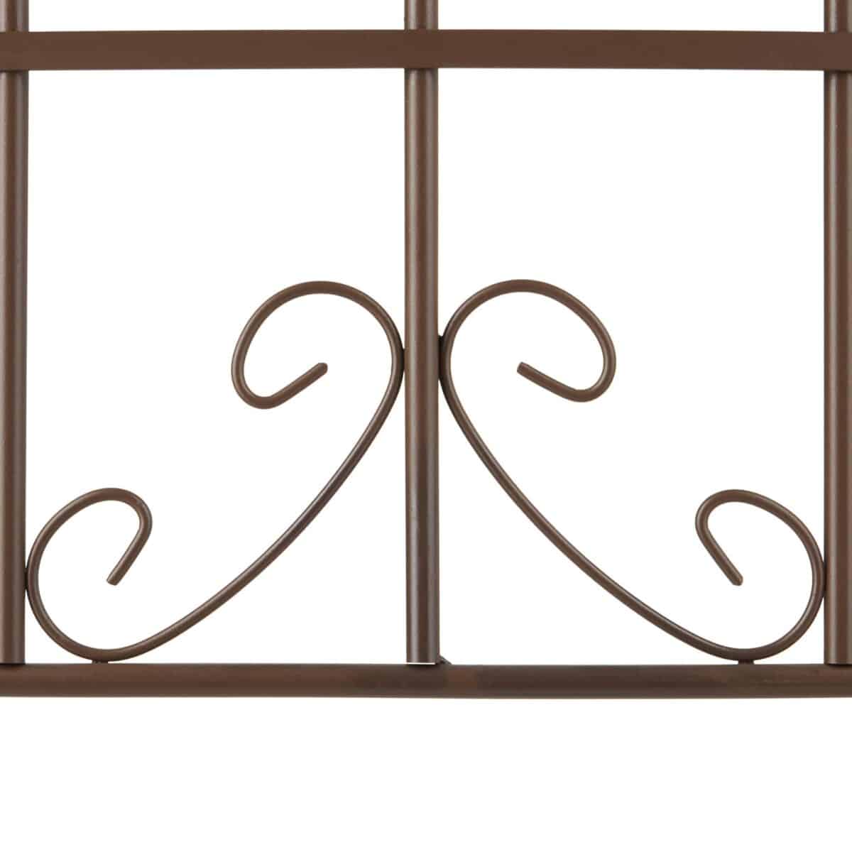 Set 2 arcade metalice de gradina, Relaxdays, bronz, 179 cm - imagine 2