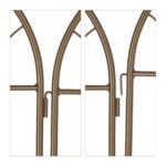 Set 2 arcade metalice de gradina, Relaxdays, bronz, 220 cm - imagine 4