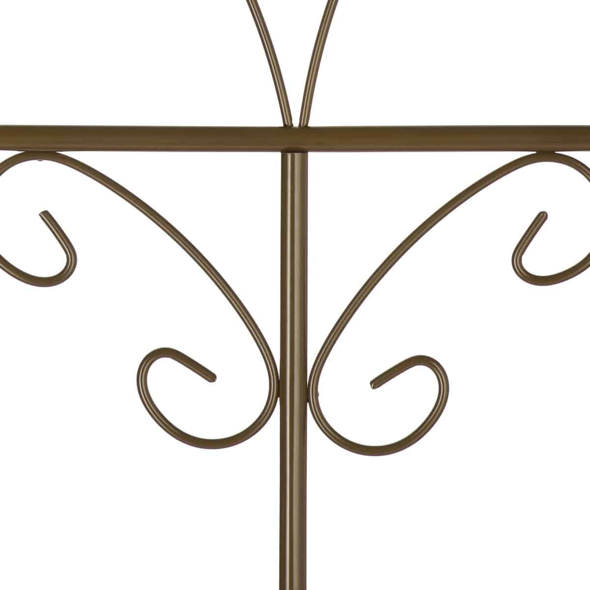 Set 2 arcade metalice de gradina, Relaxdays, bronz, 220 cm - imagine 3