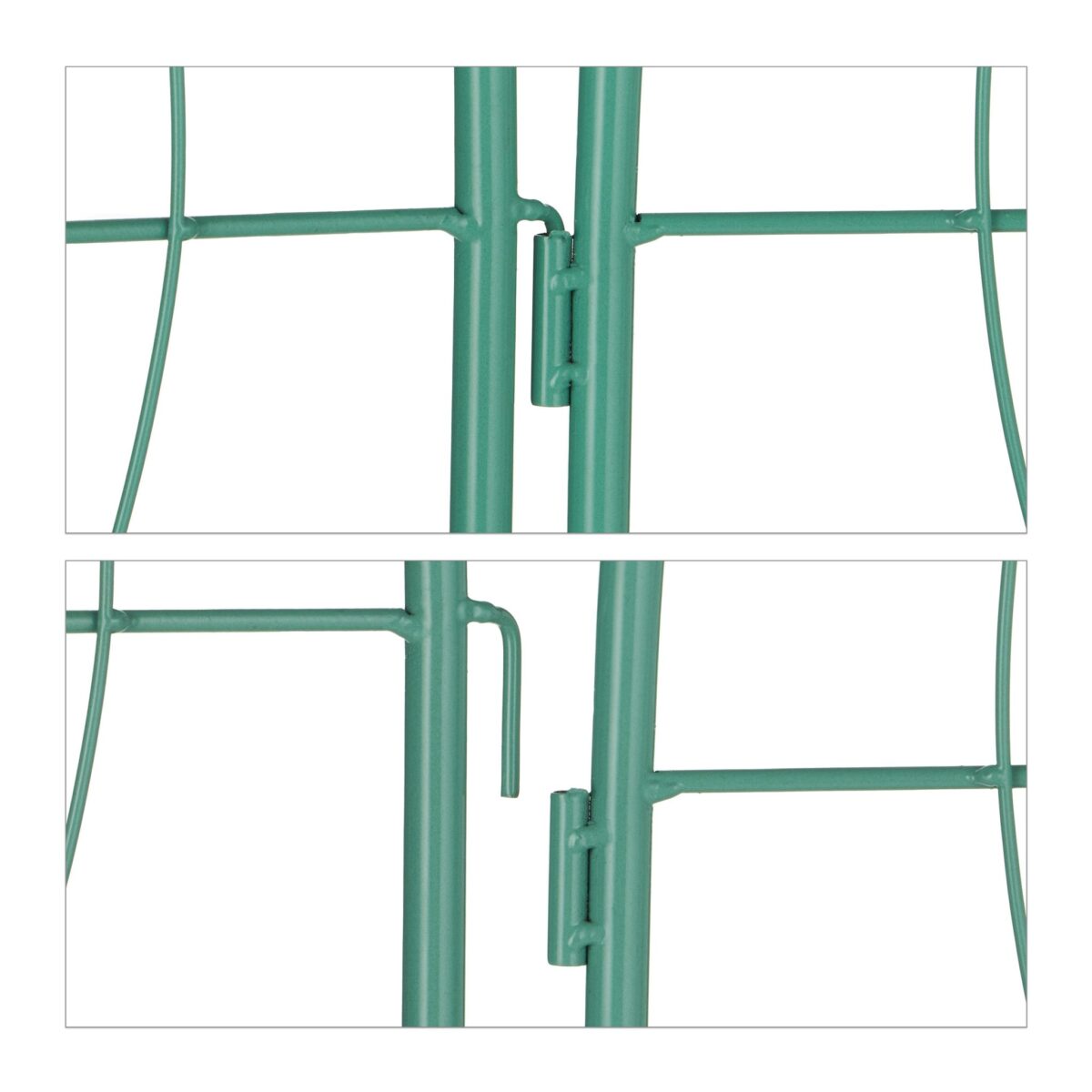 Set 2 spaliere arcade pentru flori cataratoare, fier, Relaxdays, dimensiuni 150 x 103, verde - imagine 4