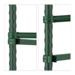 Set 4 spaliere pentru plante cataratoare si rosii, otel, Relaxdays, 150 x 32 x 32, verde - imagine 6