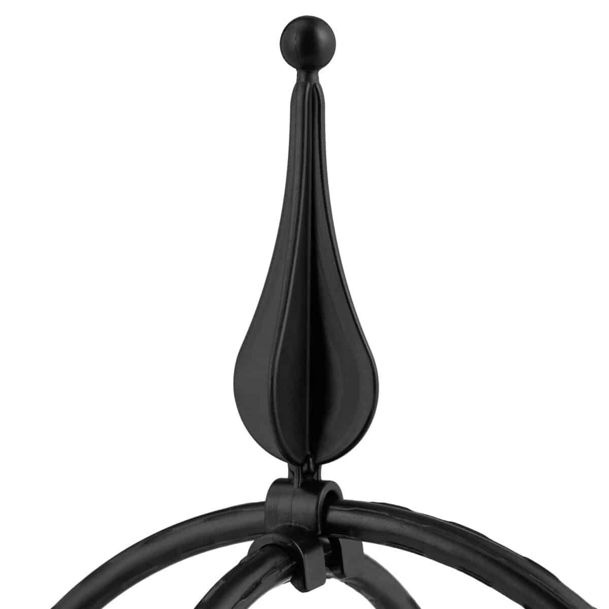Set 2 suporturi pentru flori de gradina, obelisc, dimensiuni 100 x 25 cm, negru, Relaxdays - imagine 3
