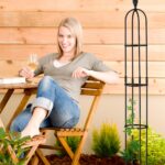 Set 2 suporturi pentru flori de gradina, obelisc, dimensiuni 160 x 20 cm, negru, Relaxdays - imagine 2