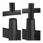 Set 2 suporturi pentru flori de gradina, obelisc, negru, 188 x 24 cm, Relaxdays - imagine 4