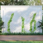 Set 3 spaliere extensibile pentru plante cataratoare, plastic, Relaxdays, 250 x 90 cm, alb - imagine 8