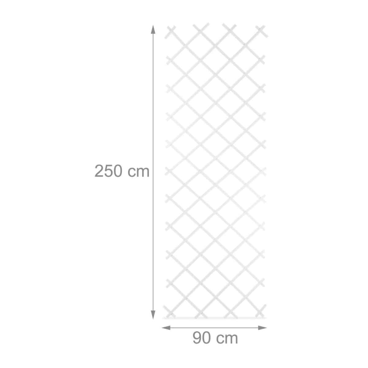 Set 3 spaliere extensibile pentru plante cataratoare, plastic, Relaxdays, 250 x 90 cm, alb - imagine 2