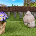 Bordura separatoare pentru gazon, 10 m, fier galvanizat, argintiu - imagine 6