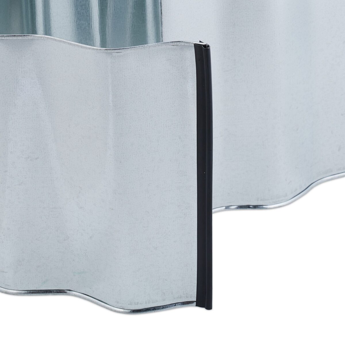 Bordura separatoare pentru gazon, 10 m, fier galvanizat, argintiu - imagine 5