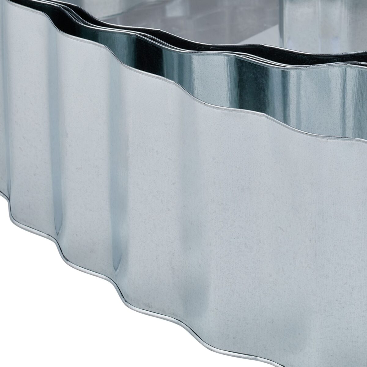 Bordura separatoare pentru gazon, 10 m, fier galvanizat, argintiu - imagine 4