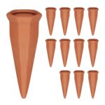 Set 12 conuri, de lut, pentru irigatii plante, 13 x 5 x 4,5 cm