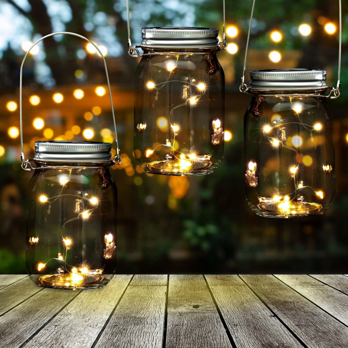 Set 3 lampi solare, cu LED, decorative, incarcare solara, Relaxdays - imagine 6