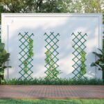 Set 3 spalieri extensibili pentru plante Relaxdays, verde, 180x60 cm - imagine 6