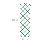 Set 3 spalieri extensibili pentru plante Relaxdays, verde, 180x60 cm - imagine 2