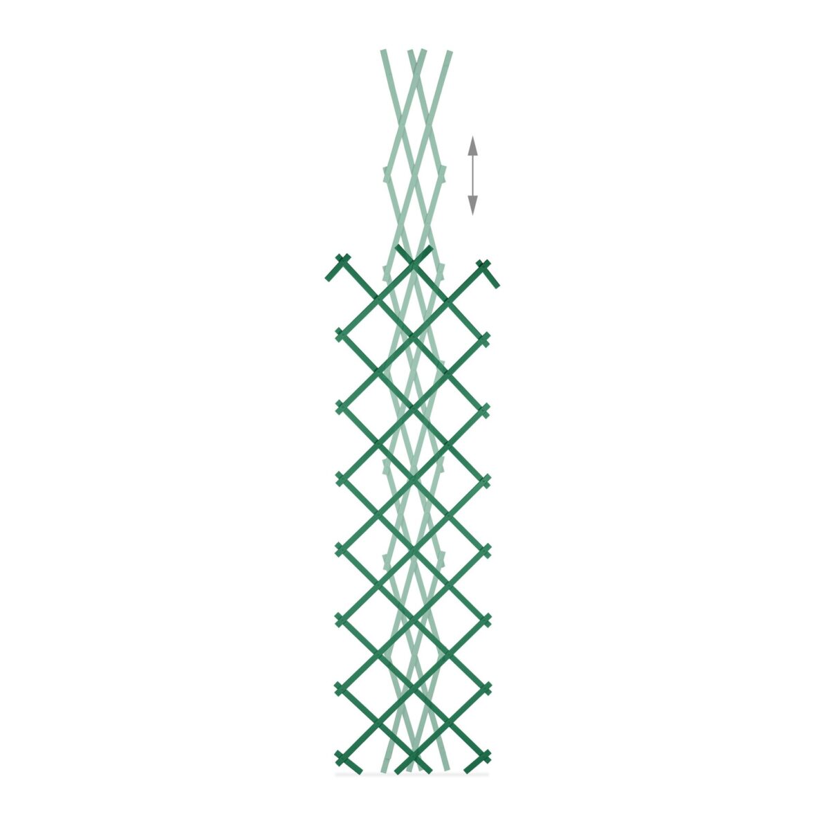 Set 3 spalieri extensibili pentru plante Relaxdays, verde, 180x60 cm - imagine 3
