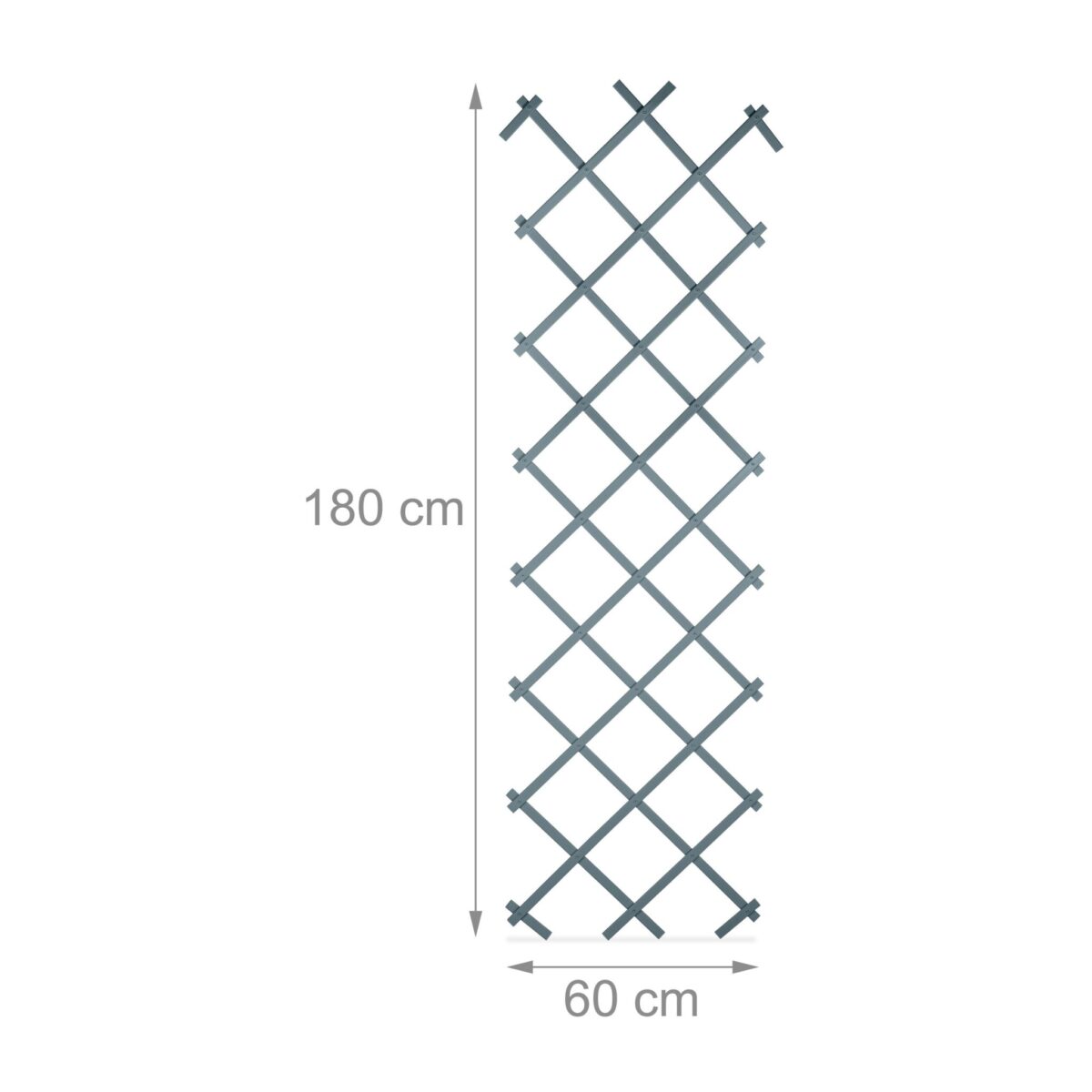 Set 3 spalieri extensibili pentru plante Relaxdays, gri, 180x60 cm - imagine 2