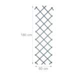 Set 3 spalieri extensibili pentru plante Relaxdays, gri, 180x60 cm - imagine 2