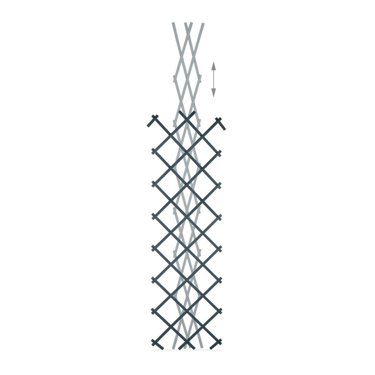 Set 3 spalieri extensibili pentru plante Relaxdays, gri, 180x60 cm - imagine 4