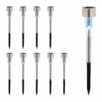 Set 10 lampi solare decorative, cu LED, lumina alba, incarcare solara, Relaxdays