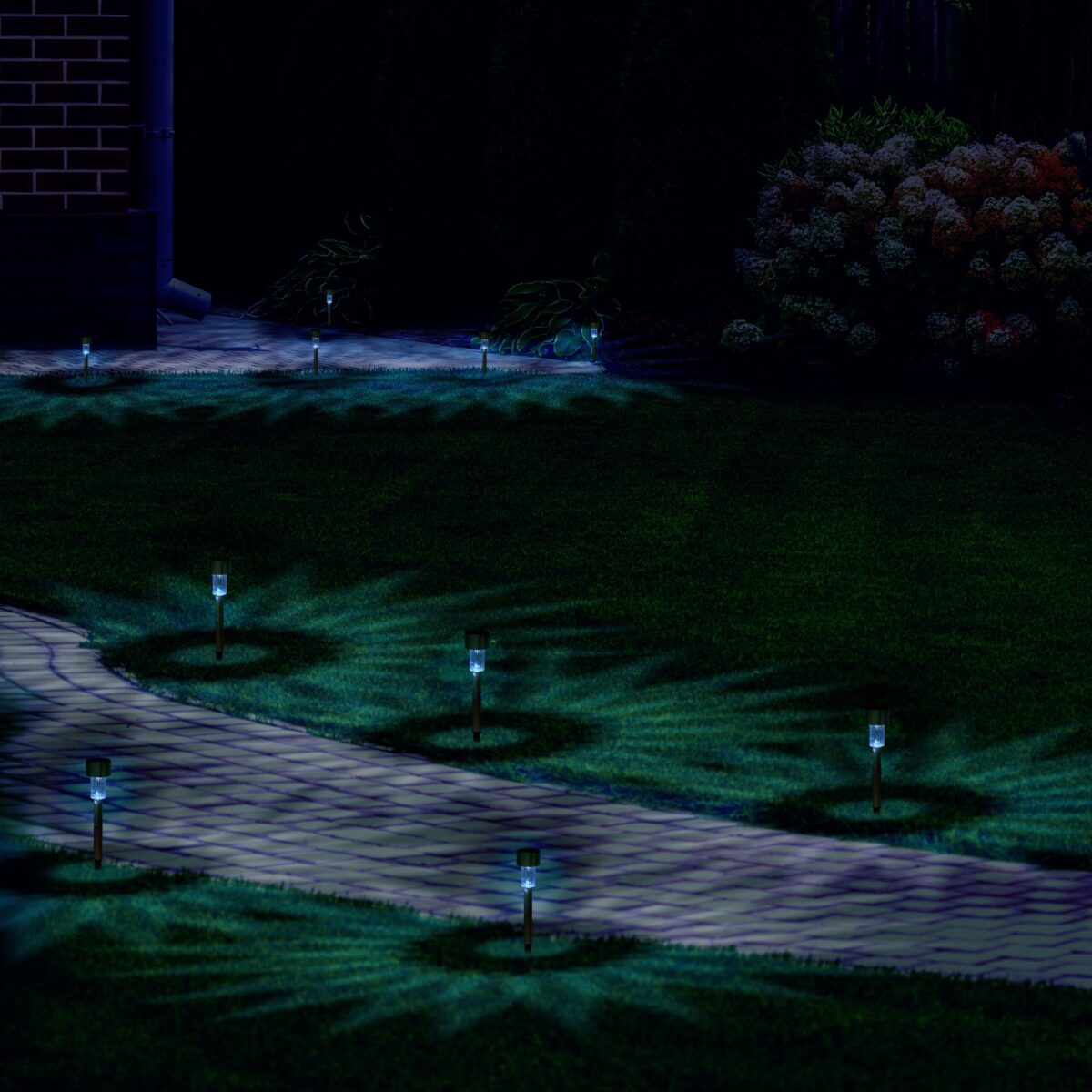 Set 10 lampi solare decorative, cu LED, lumina alba, incarcare solara, Relaxdays - imagine 3