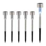 Set 6 lampi solare decorative, LED, lumina alba, incarcare solara, Relaxdays