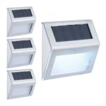 Set 4 lampi solare decorative, de perete, incarcare solara, Relaxdays