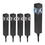 Set 5 lampi solare decorative, cu LED, lumina alba, incarcare solara, Relaxdays