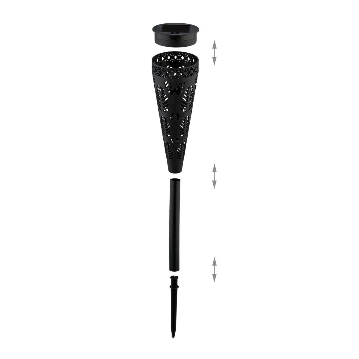 Set 4 lampi solare, decorative, cu LED, incarcare solara, Relaxdays - imagine 6