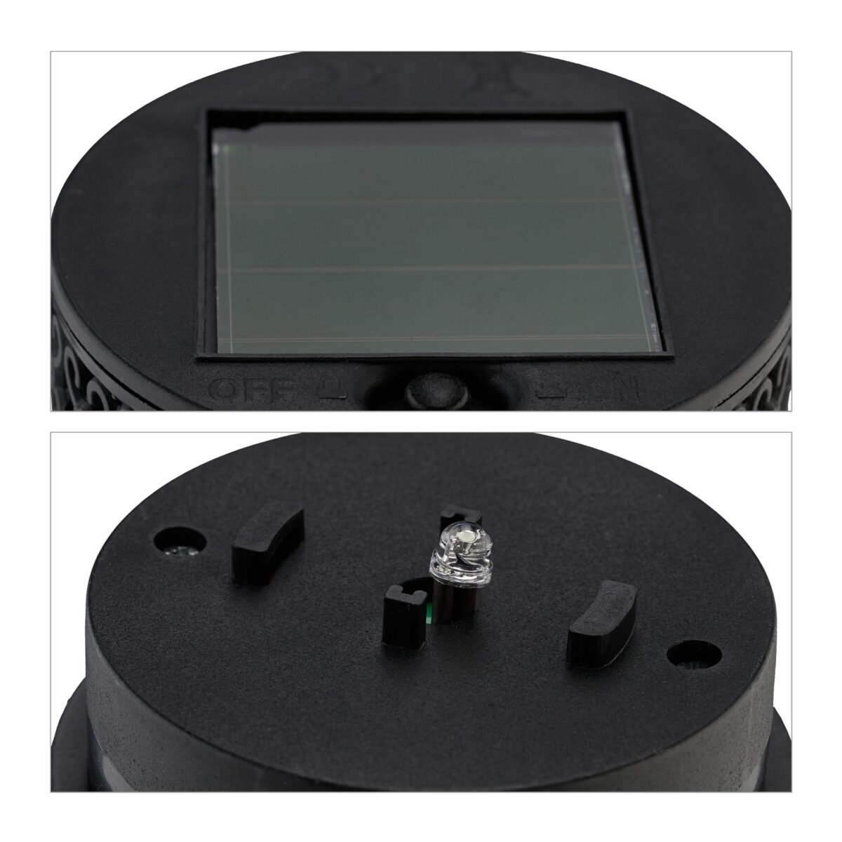 Set 4 lampi solare, decorative, cu LED, incarcare solara, Relaxdays - imagine 7