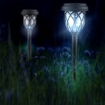 Set 4 lampi solare decorative, cu LED, incarcare solara, Relaxdays - imagine 5