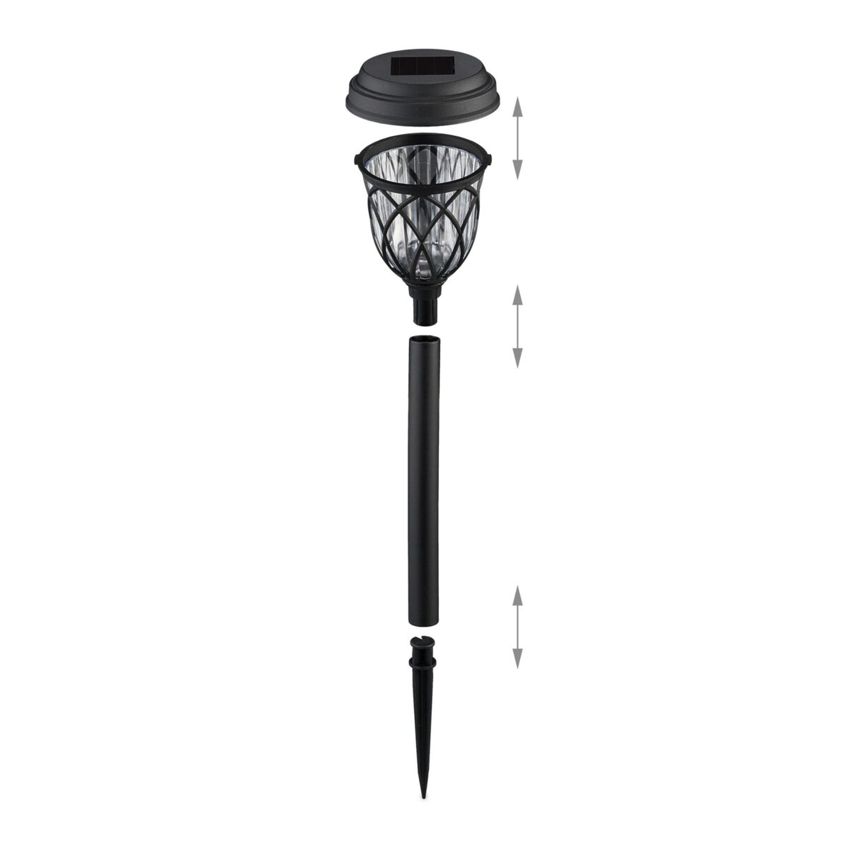 Set 4 lampi solare decorative, cu LED, incarcare solara, Relaxdays - imagine 6