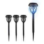 Set 4 lampi solare decorative, cu LED, incarcare solara, Relaxdays