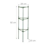 Set 2 spaliere pentru plante cataratoare, Relaxdays, otel/plastic, 92 x 28 x 25 cm, verde - imagine 4